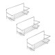 Emuca Set de 3 estantes especieros Supra para muebles de cocina.