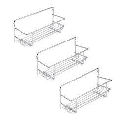 Emuca Set de 3 estantes especieros Supra para muebles de cocina.