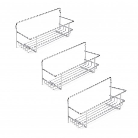 Emuca Set de 3 estantes especieros Supra para muebles de cocina.