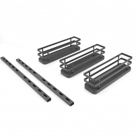 Emuca Especiero de 3 bandejas Titane para mueble de cocina o pared.