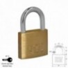 Candado Laton Arco Normal Llaves Iguales 40 mm. Nº2