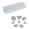 Emuca Copete triangular para cocina Plasline con accesorios para instalación.