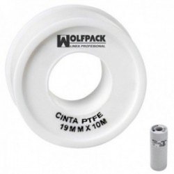 Cinta PTFE Wolfpack 12 mm. x 10 m. (Paquete 10 Rollos)