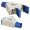 Adaptador Industrial Cetac Schuko Doble 2p Con Tapa