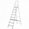 Oryx Escalera Aluminio 8 Peldaños Plegable, Uso doméstico, Antideslizante, Ligera y Resistente