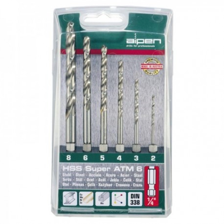 Estuche Brocas Alpen Hexagonal Hss 6 Piezas