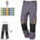 Pantalones Largos DeTrabajo, Multibolsillos, Resistentes, Rodilla Reforzada, Gris/Amarillo Talla 50/52 XL