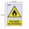 Cartel Peligro De Incendio 30x21 cm.