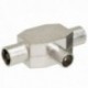 Distribuidor TV Blindado Metal 1 Macho + 2 Hembra