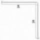 Barra Para Cortina Ducha Universal Aluminio Blanco 80x80 cm.
