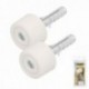 Tope Puerta Con Taco Nylon Blanco Blister 2 Piezas