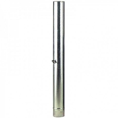 Wolfpack Tubo Estufa Acero Galvanizado Ø 120 mm, Ideal Estufas de Leña, Chimenea, Alta resistencia, Conducto Humos. Con Llave
