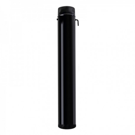 Wolfpack Tubo De Estufa Acero Vitrificado Negro Ø 120 mm. con Llave Estufas De Leña, Chimenea, Alta Resistencia, Color Negro