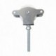 Polea Tendedero Wolfpack Zincado 60 mm. Roldana Plástico con Tornillo
