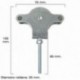 Polea Tendedero Wolfpack Zincado 60 mm. Roldana Metal con Tornillo