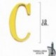 Letra Latón "C" 10 cm. con Tornilleria Oculta (Blister 1 Pieza)