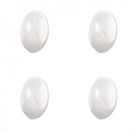 Colgador Oryx Blanco Pequeño (Blister 4 Unidades ) Adhesivo