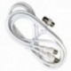 Conector TV Video Macho / Macho 2 metros Con Adaptador Macho / Hembra