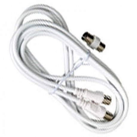 Conector TV Video Macho / Macho 2 metros Con Adaptador Macho / Hembra
