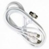 Conector TV Video Macho / Macho 2 metros Con Adaptador Macho / Hembra