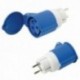 Adaptador Industrial Schuko Cetac Simple 2p Con Tapa