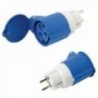 Adaptador Industrial Schuko Cetac Simple 2p Con Tapa