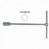 Llave Vaso Maurer Mango "T" 8 mm.