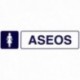Rotulo Adhesivo 250x63 mm. Aseos Señoras