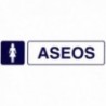 Rotulo Adhesivo 250x63 mm. Aseos Señoras