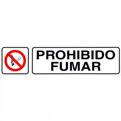 Rotulo Adhesivo 250x63 mm. Prohibido Fumar