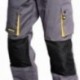 Pantalones Largos DeTrabajo, Multibolsillos, Resistentes, Rodilla Reforzada, Gris/Amarillo Talla 38/40 S