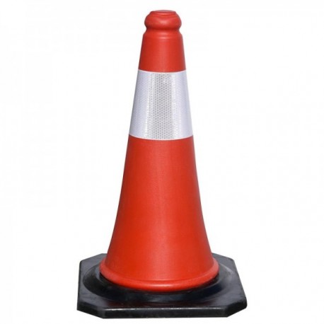 Cono Señalizacion Base Goma 75 cm. Reflectante
