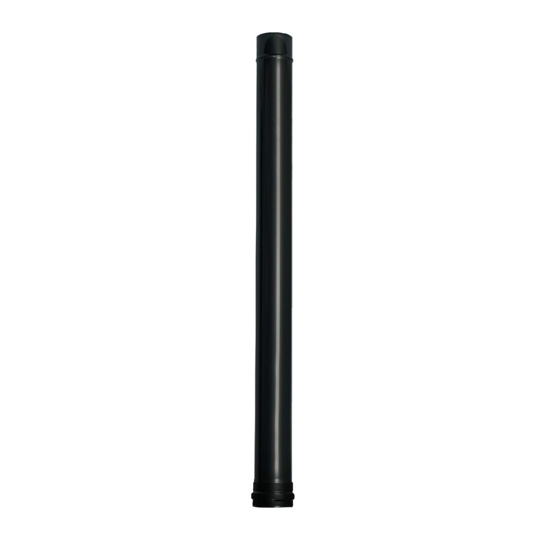 TUBO MH 80 ACERO SIMPLE VITRIFICADO NEGRO PELLET/BIOMASA FIG