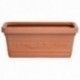 Saturnia Macetero Resina Rectangular, Color Terracota, Resistente, Ideal Exterior, 80x40cm.