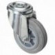 Rueda Industrial Goma Gris Pasante 80mm