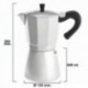 Cafetera Inducción Aluminio 12 Tazas (600 Ml.)