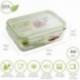 Recipiente Hermetico Cristal Rectangular 850 ml. 19.5 x 13.3 x 6.7 (alt) cm.