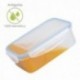 Recipiente Hermetico Plastico Rectangular 240 ml. 12.5x8.5x4.5 (Alt.) cm.