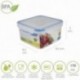 Recipiente Hermetico Plastico Cuadrado 170 ml. 8.5x8.5x5 (Alt.) cm.