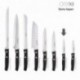 Cuchillo Aspen Patatero Hoja Acero Inoxidable 10 cm. Negro