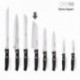 Cuchillo Aspen Santoku Hoja Acero Inoxidable 17 cm. Negro