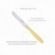 Cuchillo Mesa Etna Hoja Sierra Acero Inoxidable 10 cm. Amarillo (Blister 6 piezas)