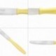 Cuchillo Mesa Etna Hoja Sierra Acero Inoxidable 10 cm. Amarillo (Blister 6 piezas)