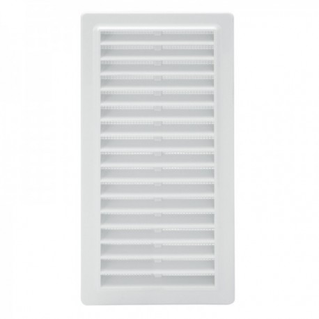 Rejilla Plastico Empotrar Con Malla Posterior 25x12 cm.