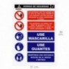 Cartel Combinado Aviso Normas Seguridad 30x21cm.