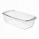 Fuente Cristal Para Horno, 1.5 Litros, Molde Especial Reposteria, 27x14x7 cm.