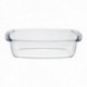 Fuente Cristal Para Horno, 1.5 Litros, Molde Especial Reposteria, 27x14x7 cm.