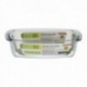 Fuente Cristal Para Horno, 1.5 Litros, Molde Especial Reposteria, 27x14x7 cm.