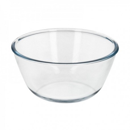 Bol De Cristal, Ideal Para Mezclas. 1.5 Litros. Libre BPA, Cristal De Borosilicato.Ensaladas, Postres, Cocina, Resposteria