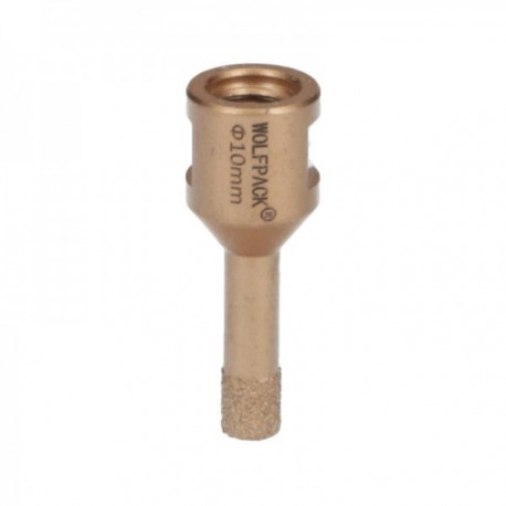 Corona Diamante Para Amoladora Ø 10 mm. Conexión Rosca M14. Corte Seco